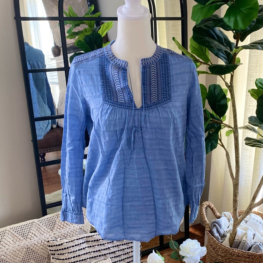 JCrew chambray blouse